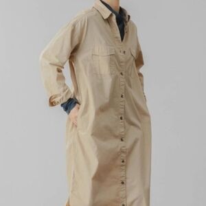 Vintage Liz Claiborne Tan Belted Jacket Dress - Size 12 Good Condition